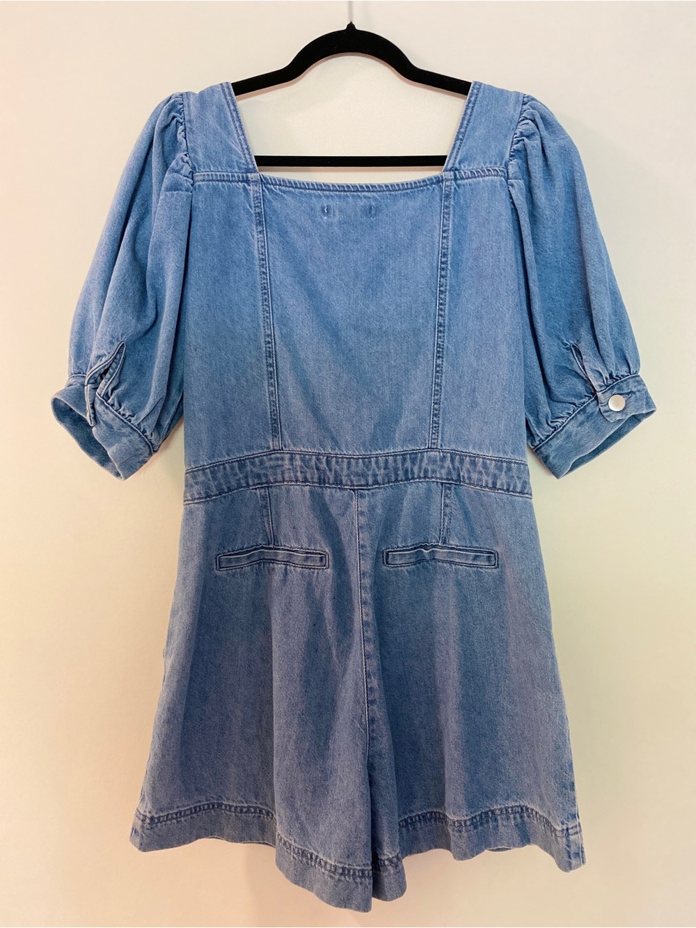 H&M Light Blue Denim Romper with Button Front - Picture 3 of 9